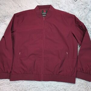 TRR Jacket Mens 2XL Maroon Windbreaker Gorpcore Outdoor Zip Up Pockets Active